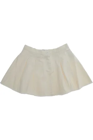 Il gufo Skirt With Logo Patch On The Front And Pleated Details In Cotton Girl
