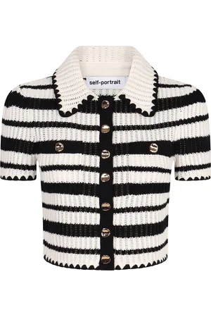 Self-Portrait Striped Knit Top