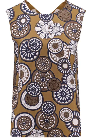 Max Mara Silk Top With All-over Print