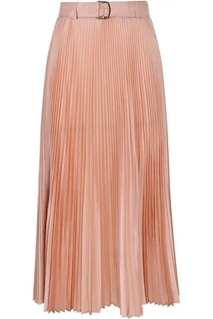 Max Mara Belted Pleated Skirt