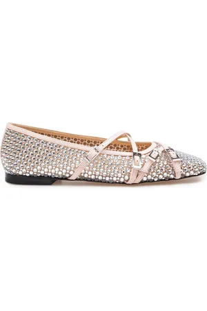 Mach & Mach Mesh Ballerina With Applied Crystals