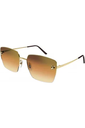 Cartier Ct0333s003 Gold Gold Orange