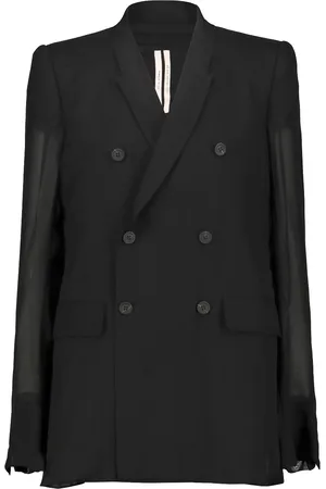 Rick Owens Jmf Double-breasted Silk Blazer