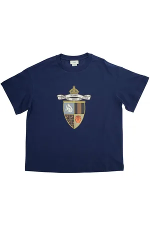 Fendi Blue T-shirt With Round Neck And Maxi Logo Print On The Front In Cotton Boy