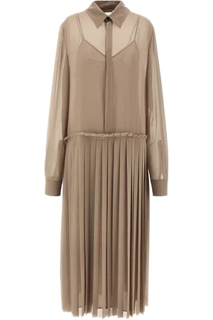 Ami Pleated Midi Dress