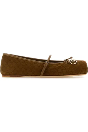 Gucci Biscuit Suede Ballerinas