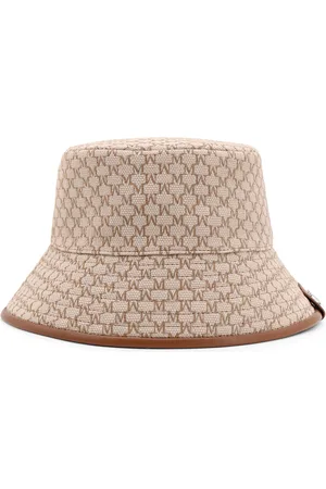 Max Mara Loretta Cotton Bucket Hat With Allover Logo