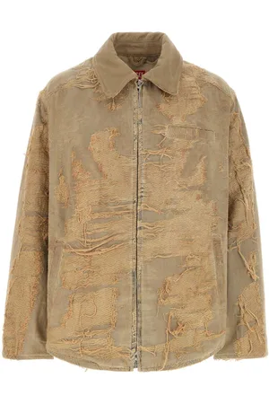 Diesel Beige Cotton D-ivar Jacket