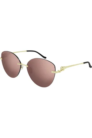 Cartier Ct0269s003 Gold Gold Red