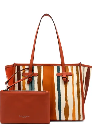 Gianni chiarini Marcella Canvas And Leather Shopping Bag