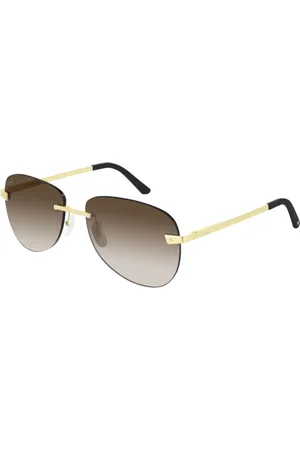 Cartier Ct0035rs003 Gold Gold Brown