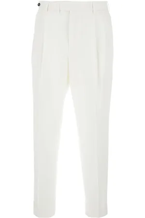 PT Torino Patns With Pleats And Belt Loops In Cotton Blend Man