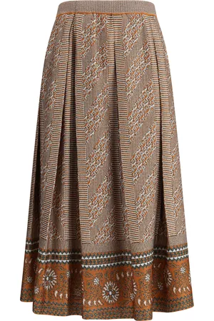 VALENTINO Knit Lurex Midi Skirt