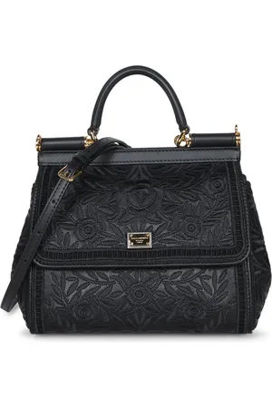 Dolce & Gabbana Black Leather Medium Sicily Handbag