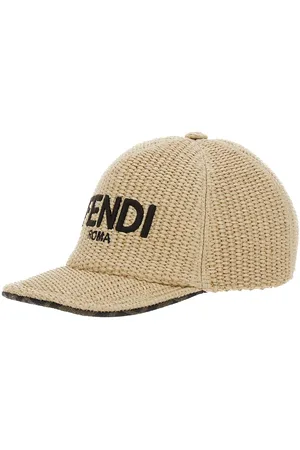 Fendi Baseball Cap With Logo Lettering Embroidery On The Front In Cotton Blend Boy