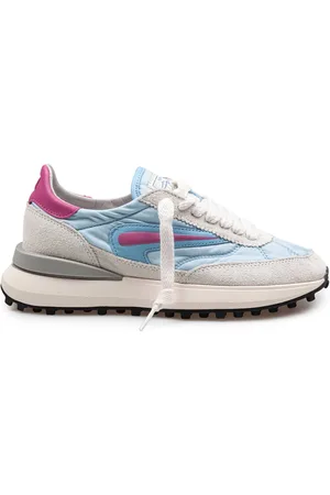 D.A.T.E. D. A.T. E. D. a.t. e Athleta Nylon And Suede Sneakers White/light Blue