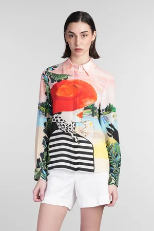 ALICE+OLIVIA Willa Shirt In Silk