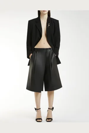 MARELLA Leather Maxi Bermuda Shorts