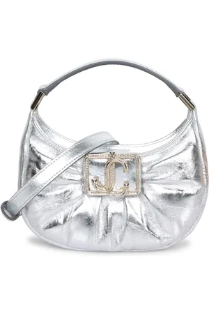 Jimmy Choo Silver Edie Hobo Mini Bag