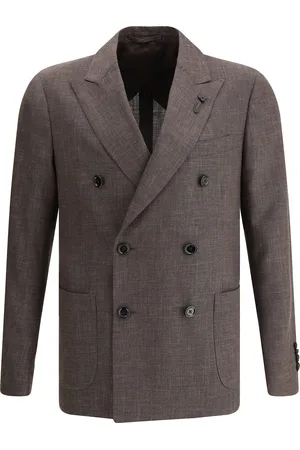 LARDINI Blazer Jacket With Iconic Pin