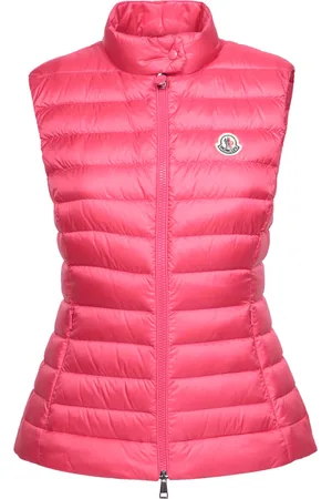 Moncler Fluo Fuchsia Nylon Igens Sleeveless Down Jacket