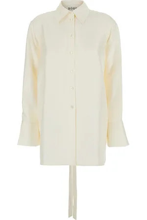 Rohe Shirt With Bell Sleeves And Rear Cut-out In Silk Woman