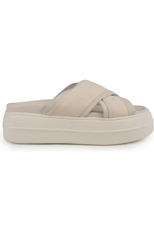 Hogan Skyscraper Sandals In Ivory Nappa
