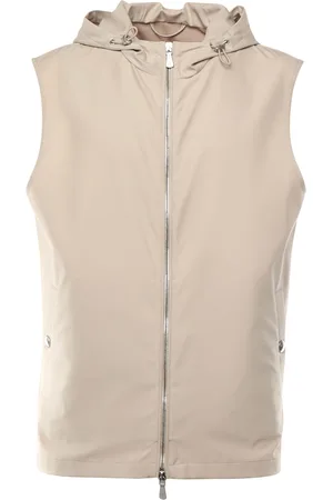 ELEVENTY Silk Hooded Vest