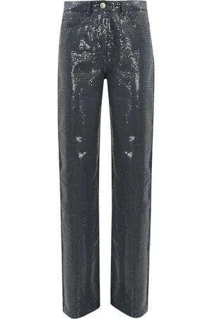 MVP Wardrobe Zephira Denim Trousers With Sequins
