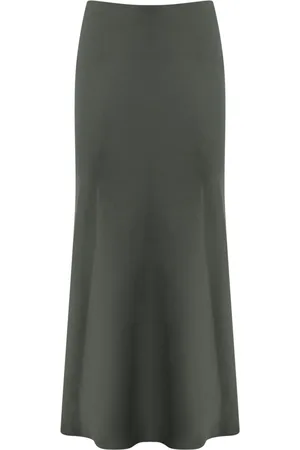 Patrizia Pepe Shiny Satin Midi Skirt