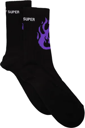 Vision Of Super Flame Print Socks