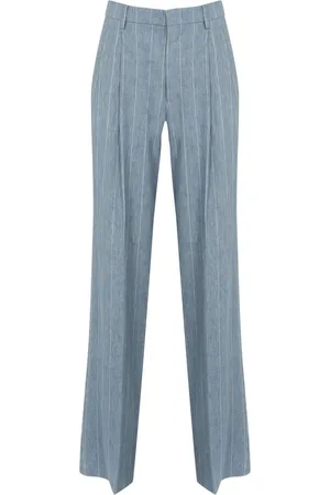 TAGLIATORE Ebony Trousers In Linen And Cotton
