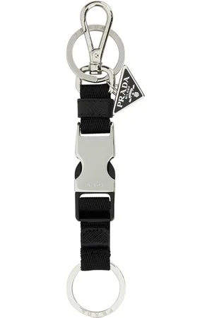 Prada Black Fabric Keyring
