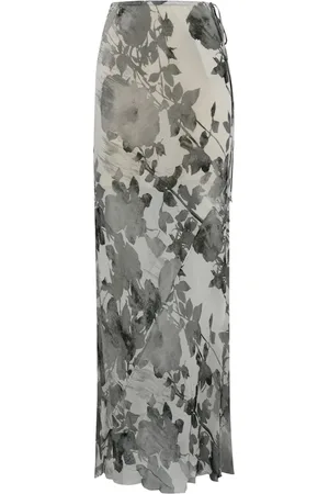 Patrizia Pepe Georgette Skirt With Floral Print