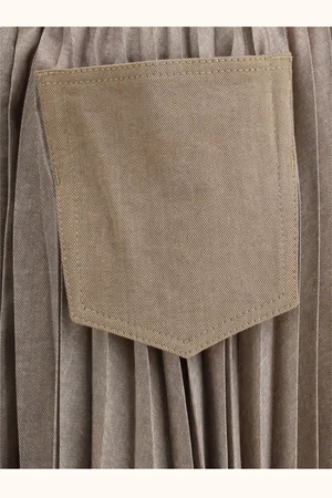 SACAI Pleated Midi Skirt