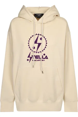 Stella McCartney Felpa Hoodie Logo Bianco