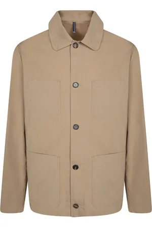 Incotex Stretch Pocket Overshirt Biscuit