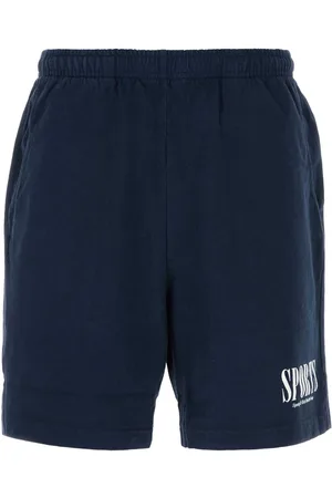 Sporty & Rich Midnight Blue Cotton Bermuda Shorts