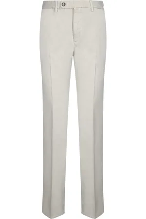 Incotex Carrot Cotton Pants In Gravel