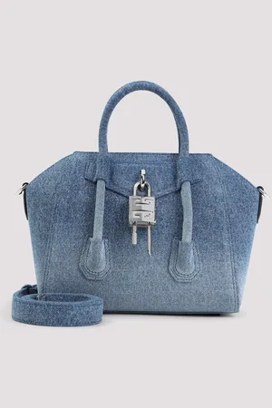 Givenchy Denim Mini Antigona Lock Handbag