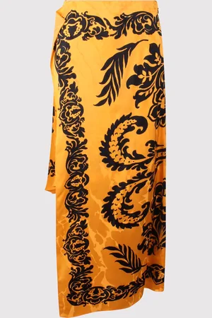 Etro Asymmetric Stencil Floral Print Skirt