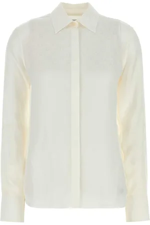 Salvatore Ferragamo White Silk Shirt