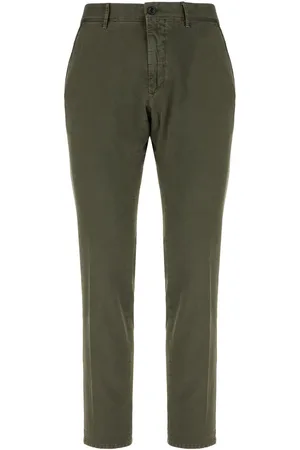 Incotex Dark Green Stretch Cotton Pants