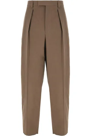 Salvatore Ferragamo Brown Cotton Pants