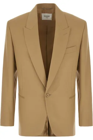 Saint Laurent Khaki Green Wool Blazer