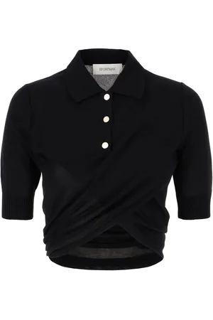 Sportmax Black Cotton Polo Shirt