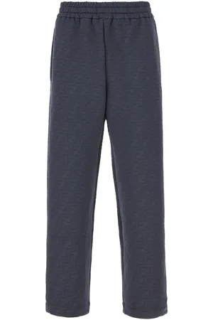 Fendi Navy Blue Cotton Joggers
