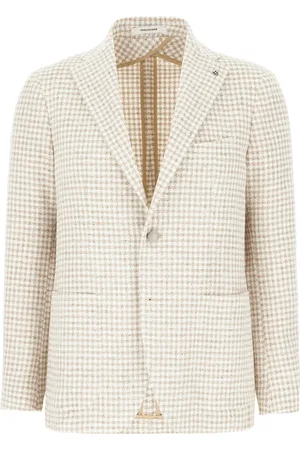 TAGLIATORE Embroidered Stretch Cotton Blend Blazer