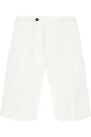 PT Torino White Lyocell Blend Shorts