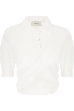Sportmax White Cotton Polo Shirt